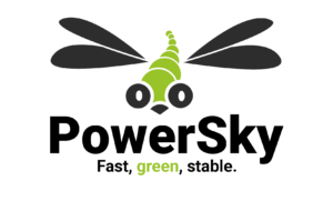 powerSky logo design libellule